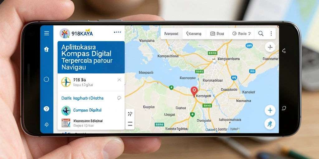 Antarmuka aplikasi Kompas Digital 918KAYA yang mudah dipahami.