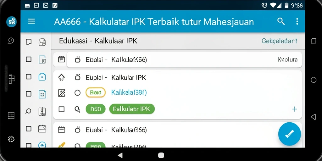 Tampilan antarmuka AA666 yang menarik dan mudah digunakan untuk menghitung IPK.