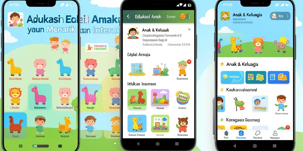 Tampilan antarmuka aplikasi API288 yang interaktif dan edukatif.