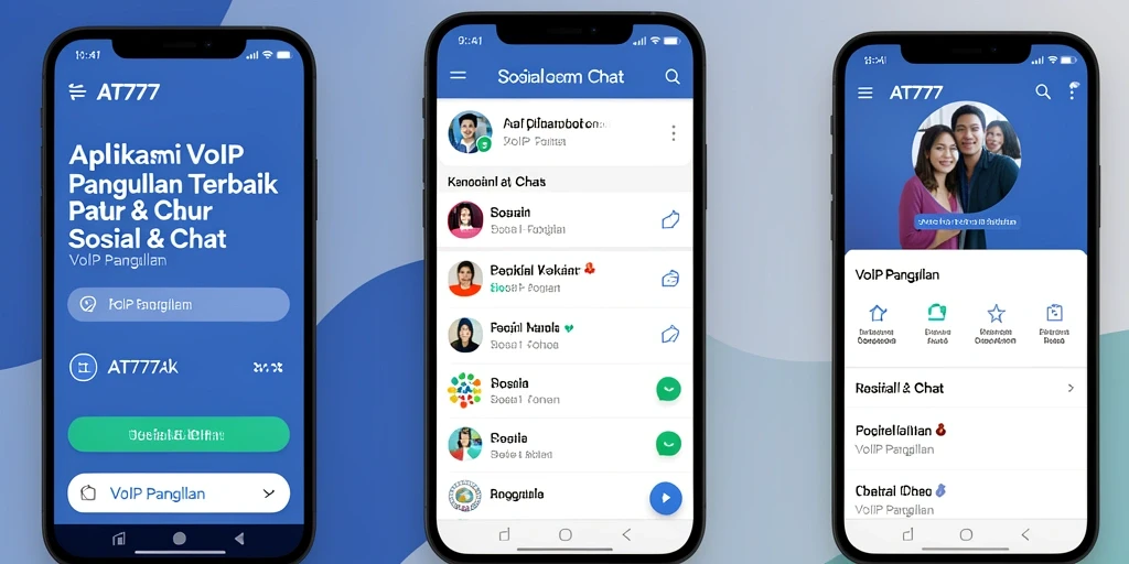 Antarmuka sederhana AT777 dengan fitur VoIP Panggilan yang mudah digunakan.