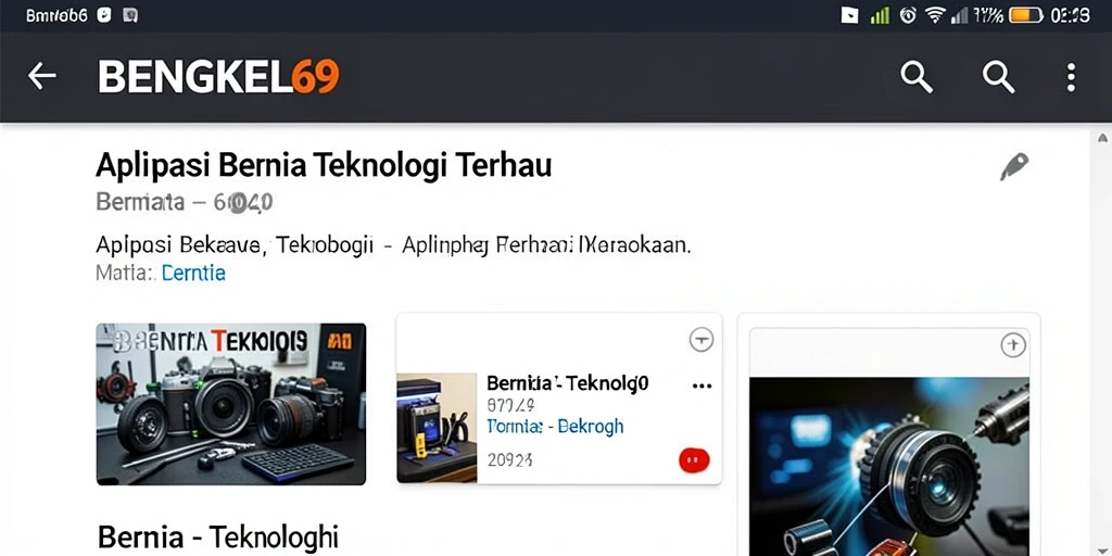Tampilan antarmuka aplikasi BENGKEL69 yang modern dan intuitif.