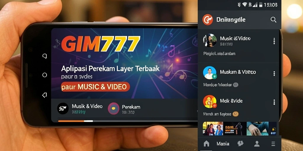 Antarmuka GIM777 yang sederhana dan intuitif untuk merekam layar.