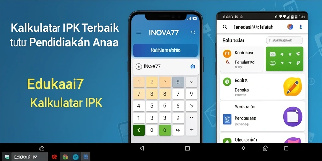 Antarmuka aplikasi INOVA77 untuk menghitung Kalkulator IPK.