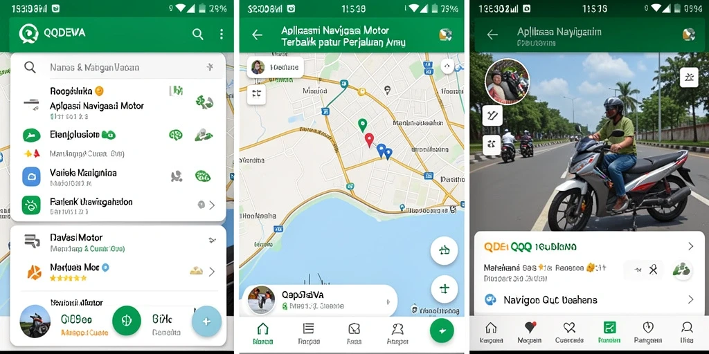 Antarmuka aplikasi QQDEWA yang memudahkan navigasi motor.