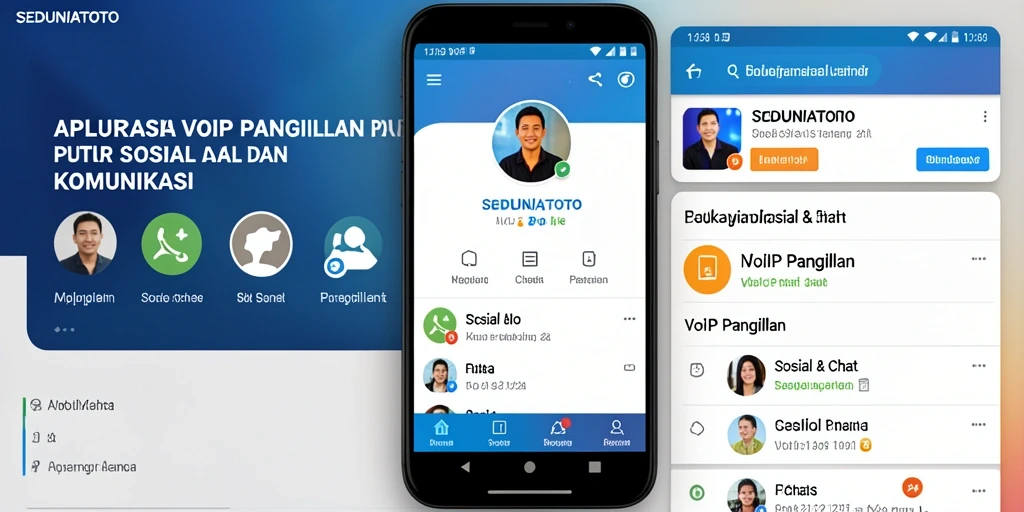 Screenshot antarmuka SEDUNIATOTO dengan fitur VoIP Panggilan yang intuitif.