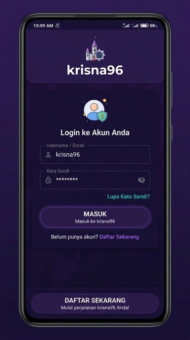 Masuk Akun Krisna96 untuk Pengguna Android